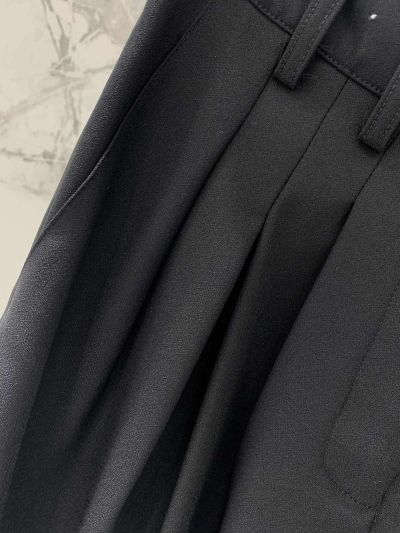 Balmain Pleated Belted Pants in Navy