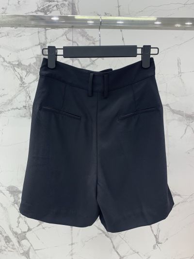 Balmain Pleated Belted Pants in Navy