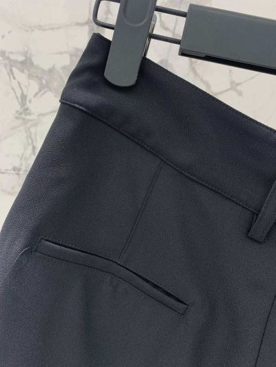 Balmain Pleated Belted Pants in Navy