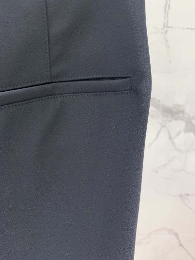 Balmain Pleated Belted Pants in Navy