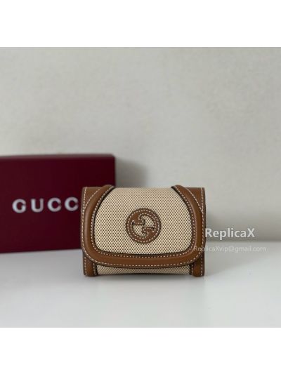 Gucci Blondie Card Case 818811 in Beige