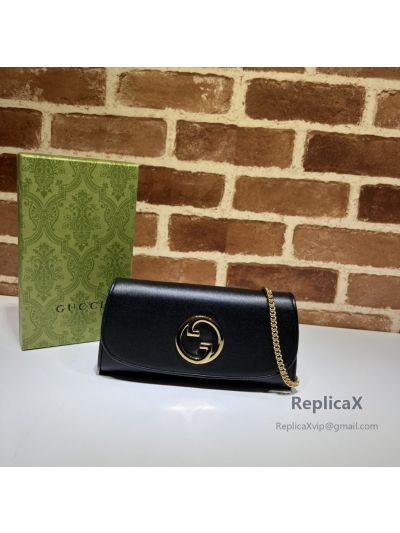Gucci Blondie Continental Chain Wallet 725215 in Black