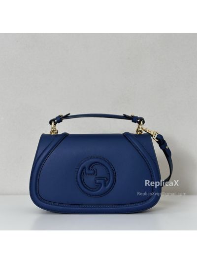Gucci Blondie Medium Top Handle Bag 815714 in Blue