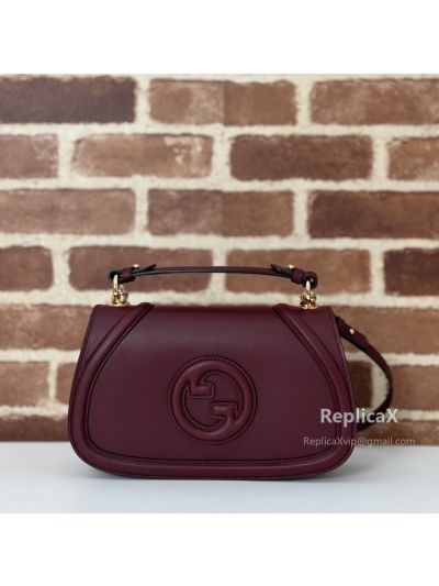 Gucci Blondie Medium Top Handle Bag 815714 in Burgundy