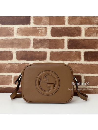 Gucci Blondie Mini Leather Shoulder Crossbody Bag Brown 820429
