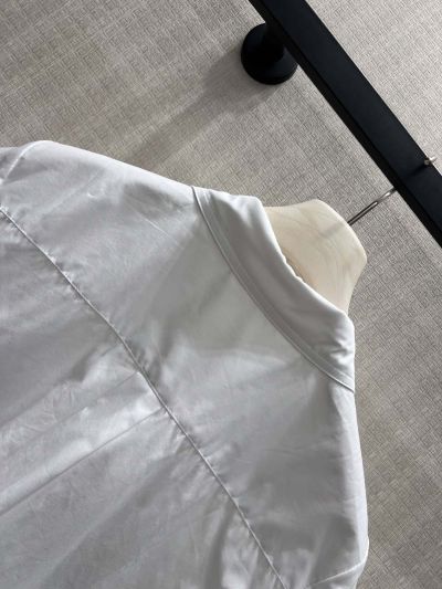 Bottega Veneta Short Sleeve Embroidered Shirt in White