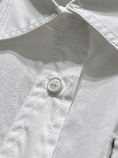Bottega Veneta Short Sleeve Embroidered Shirt in White