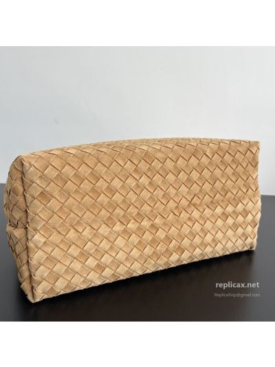 Bottega Veneta Andiamo Large Suede Tote Bag Camel