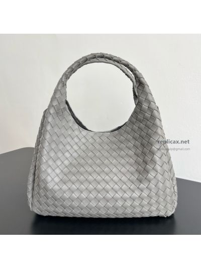 Bottega Veneta Campana Large Intrecciato Nappa Tote Bag Grey