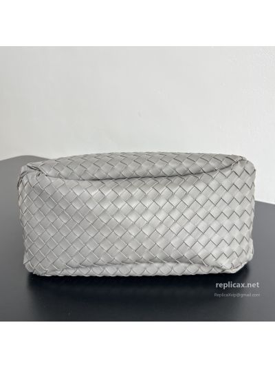 Bottega Veneta Campana Large Intrecciato Nappa Tote Bag Grey