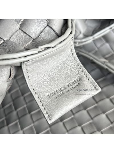 Bottega Veneta Campana Large Intrecciato Nappa Tote Bag Grey