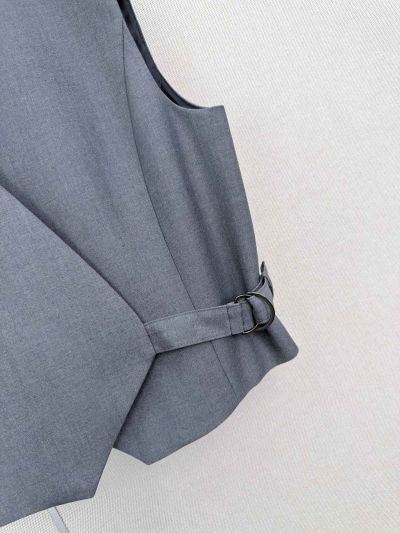 Brunello Cucinelli Belted Sleeveless Vest in Navy