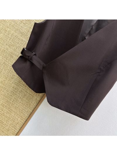 Brunello Cucinelli Sleeveless Pleated Set in Black