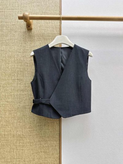 Brunello Cucinelli Sleeveless Pleated Set in Navy