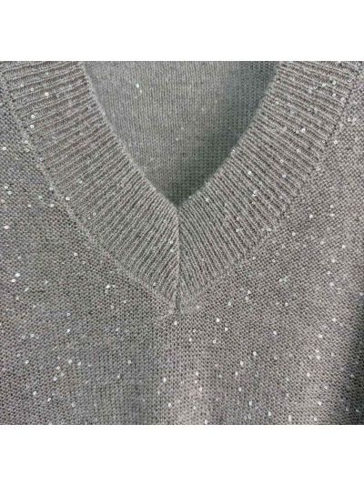 Brunello Cucinelli V-Neck Balloon Sleeve Sweater