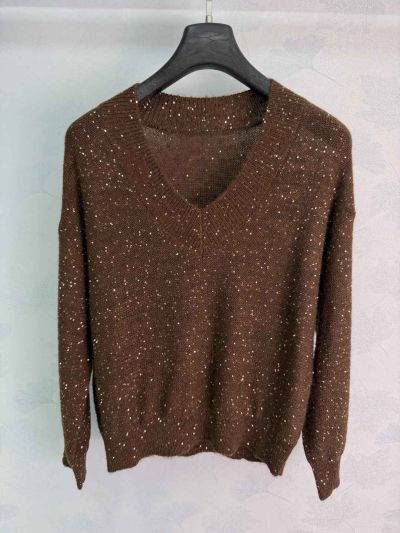 Brunello Cucinelli V-Neck Balloon Sleeve Sweater