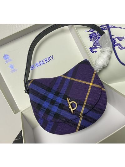Burberry Check Medium Rocking Horse Shoulder Crossbody Bag Ribbon
