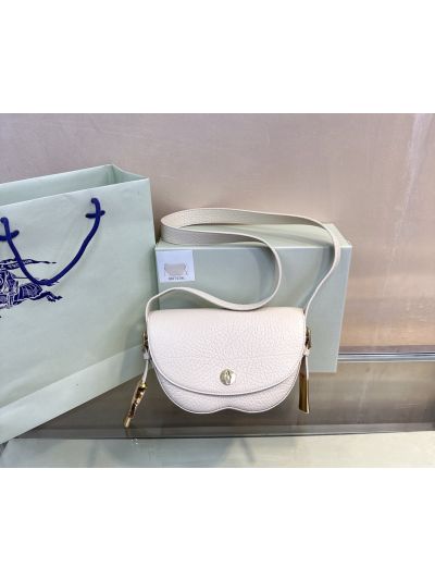 Burberry Chess Satchel Pink Grained Leather Shoulder Bag