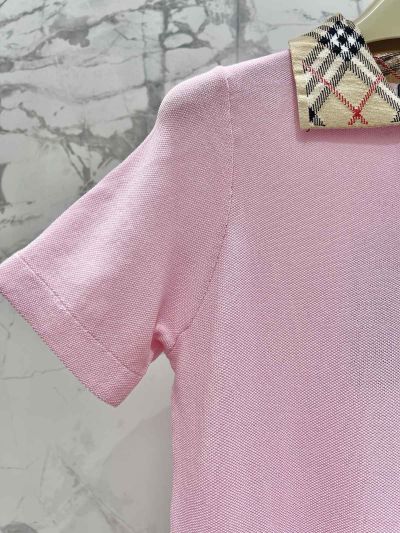 Burberry Embroidered Denim Skirt in Pink