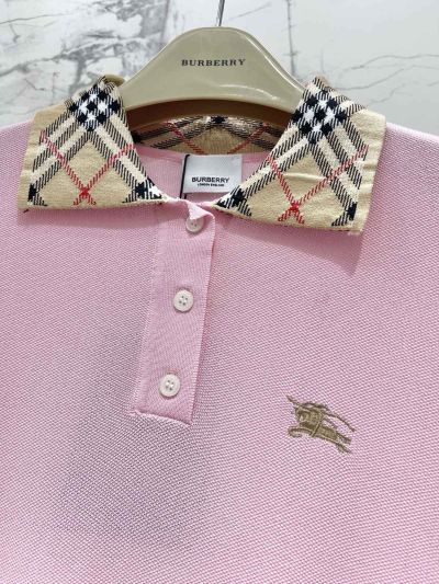 Burberry Embroidered Denim Skirt in Pink