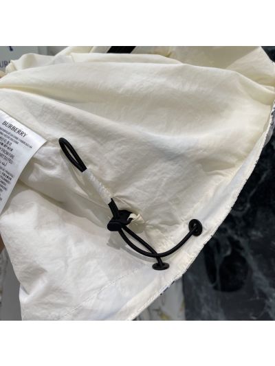Burberry Hooded Drawstring Coat in Multicolor