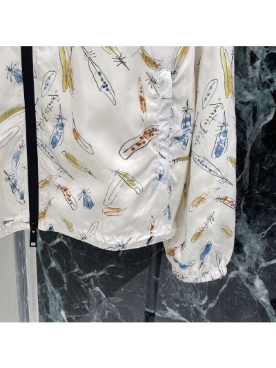 Burberry Hooded Drawstring Coat in Multicolor