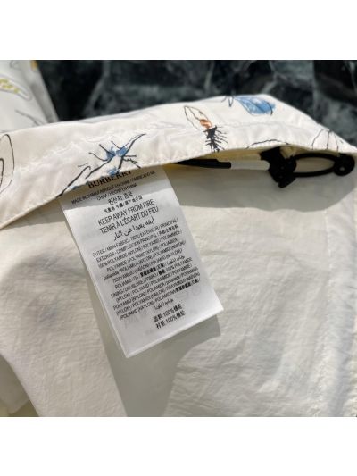 Burberry Hooded Drawstring Coat in Multicolor