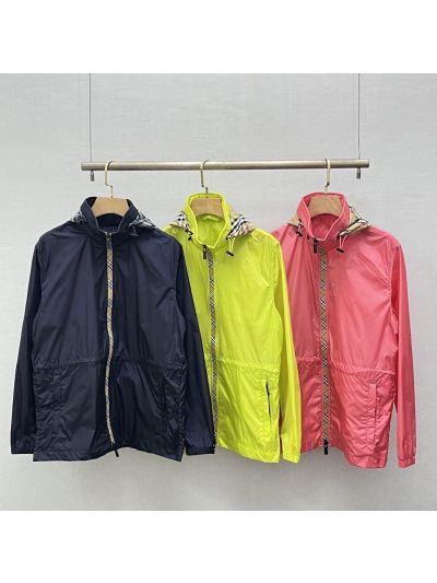 Burberry Hooded Plaid Jacket