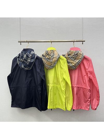 Burberry Hooded Plaid Jacket