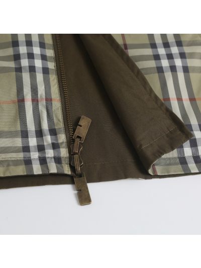 Burberry Hooded Plaid Jacket in Multicolor