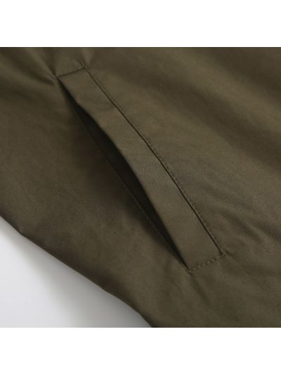Burberry Hooded Plaid Jacket in Olive
