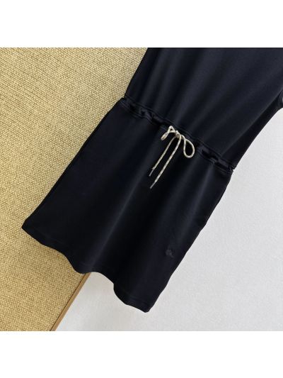 Burberry Plaid Belted Dress in Navy