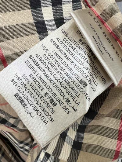 Burberry Plaid Belted Trench Coat in Beige