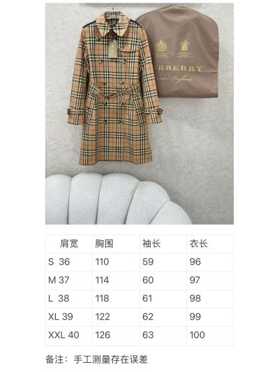 Burberry Plaid Belted Trench Coat in Beige