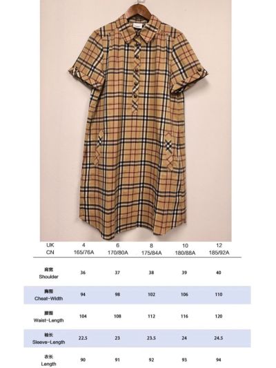 Burberry Plaid Button-Front Dress in Multicolor