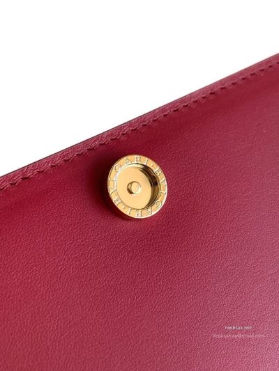 Bvlgari Infinitum Logo Chain Wallet Spinel Pink Calfskin