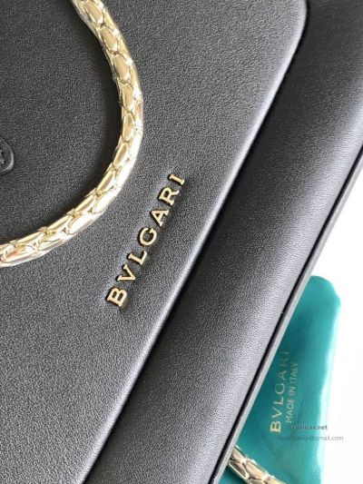 Bvlgari Serpenti Baia Small Shoulder Bag Black Urban Calfskin
