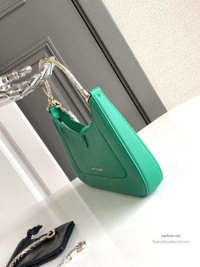 Bvlgari Serpenti Baia Small Shoulder Bag Emerald Green Urban Calfskin