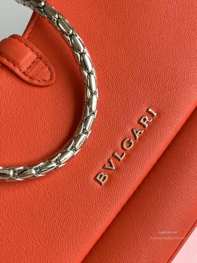 Bvlgari Serpenti Baia Small Shoulder Bag Orange Urban Calfskin