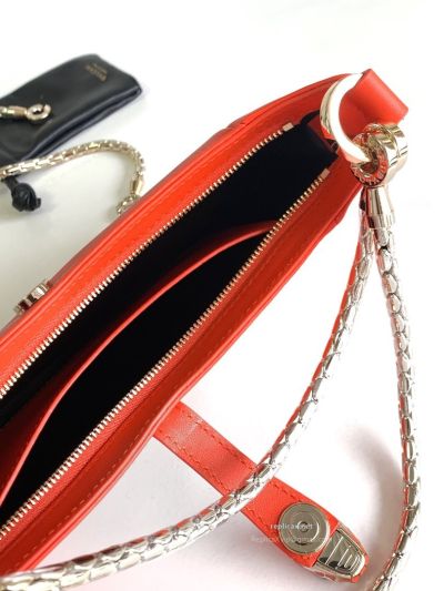 Bvlgari Serpenti Baia Small Shoulder Bag Orange Urban Calfskin