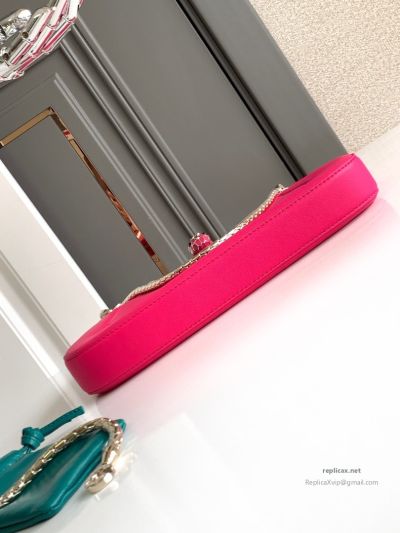 Bvlgari Serpenti Baia Small Shoulder Bag Rose Red Urban Calfskin