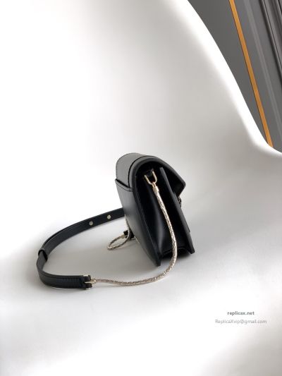 Bvlgari Serpenti Forever Chain Clutch Black Calfskin