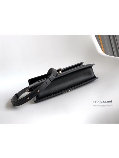 Bvlgari Serpenti Forever Chain Clutch Black Calfskin