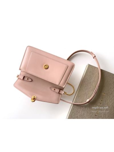 Bvlgari Serpenti Forever Chain Clutch Rose Pink Calfskin
