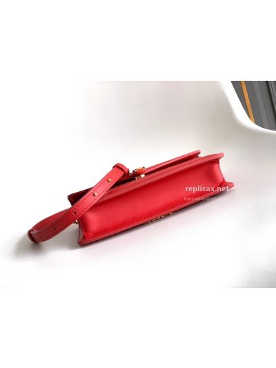 Bvlgari Serpenti Forever Chain Clutch Ruby Red Calfskin