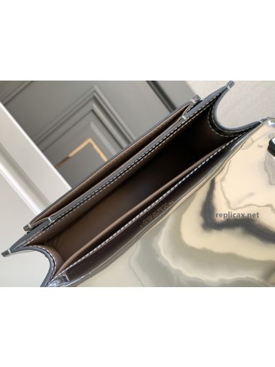 Bvlgari Serpenti Forever East-West Small Shoulder Bag Silver Mirror Calfskin