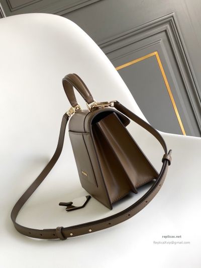 Bvlgari Serpenti Forever Medium Top Handle Bag Brown Calfskin