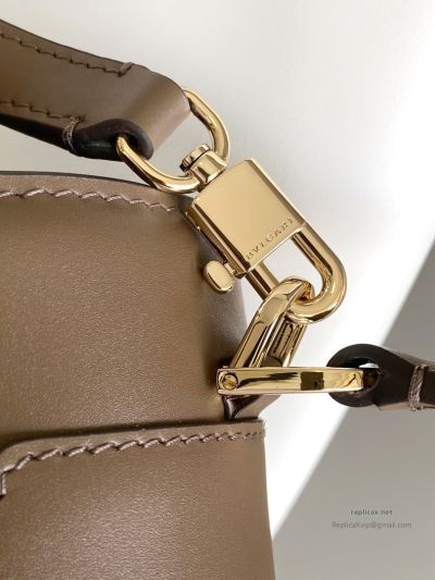 Bvlgari Serpenti Forever Medium Top Handle Bag Brown Calfskin
