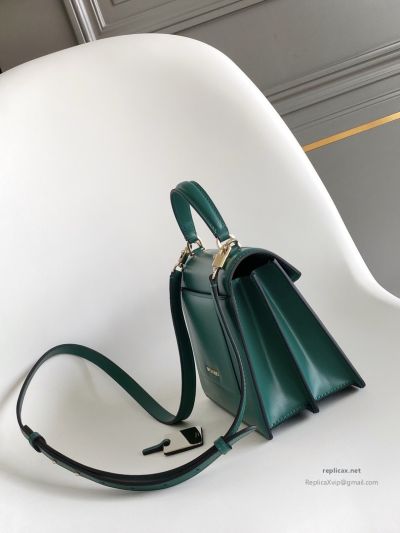 Bvlgari Serpenti Forever Medium Top Handle Bag Emerald Green Calfskin