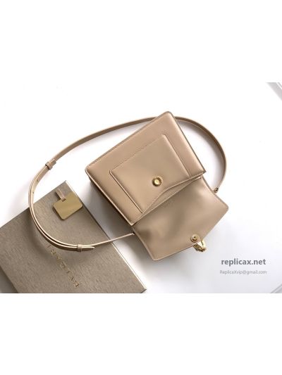 Bvlgari Serpenti Forever Medium Top Handle Bag Taupe Calfskin